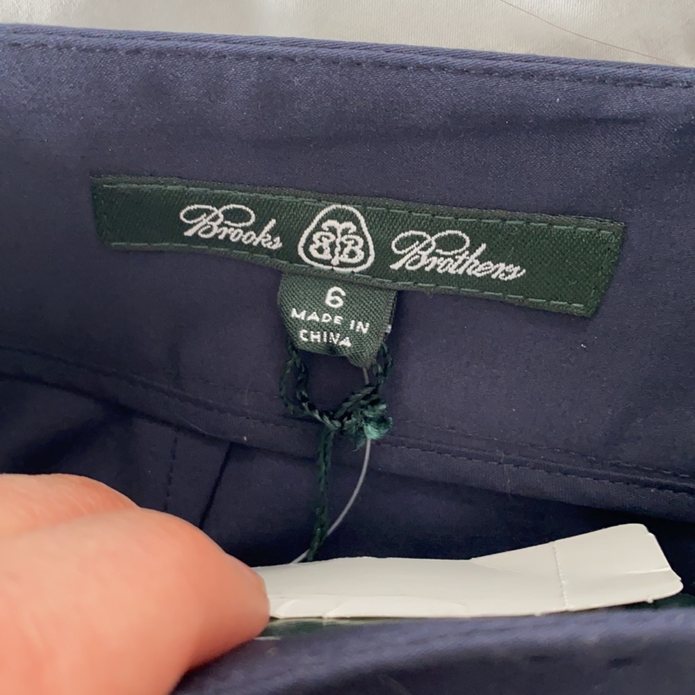 NWT Brooks Brothers Navy Pleat A Line Skirt Size 6 - Picture 5 of 6